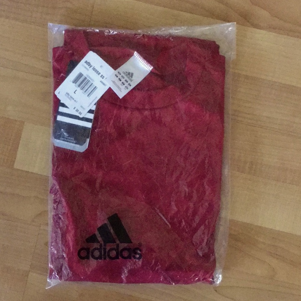 Adidas NWT Red adby loose short sleeve t-shirt